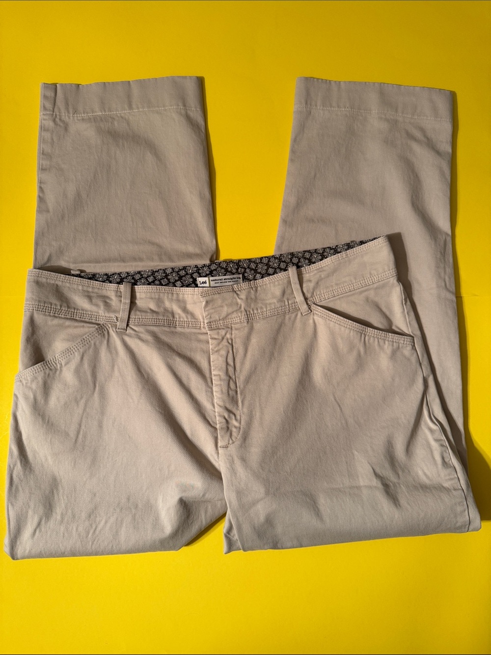 Lee Natural Straight Leg Women's Tan Khaki Pants